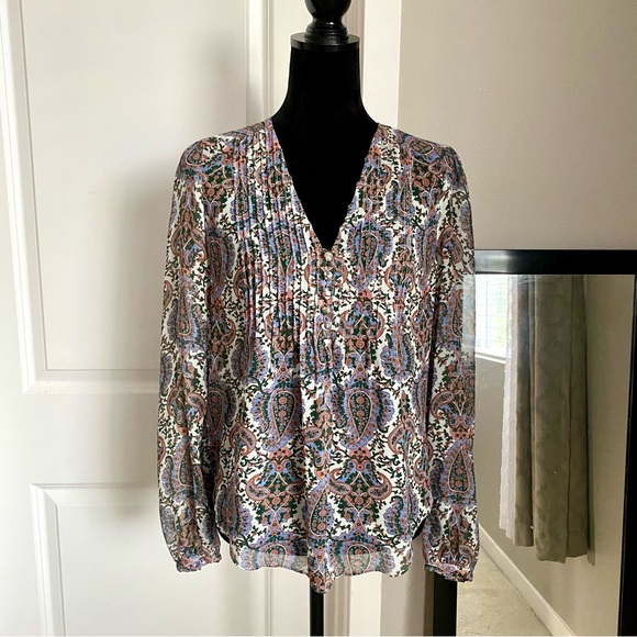 Veronica Beard Tops - Veronica Beard Lowell Silk Paisley Blouse women’s Size 6 chiffon long sleeve